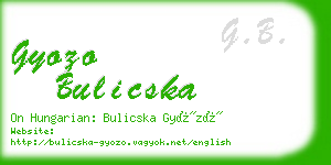 gyozo bulicska business card